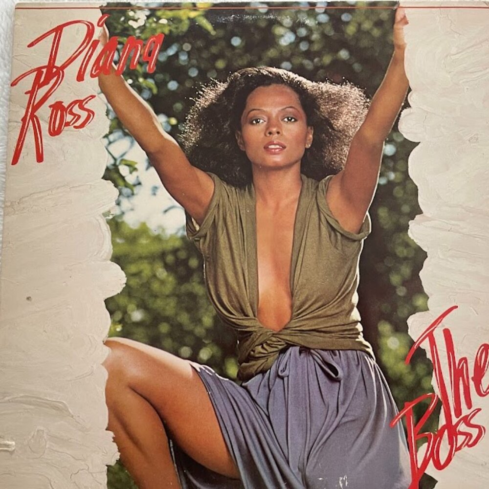 1979 DIANA ROSS THE BOSS RECORD ALBUM LP VINYL - OPEN CUT SHIRT BOHO STYLE 12"